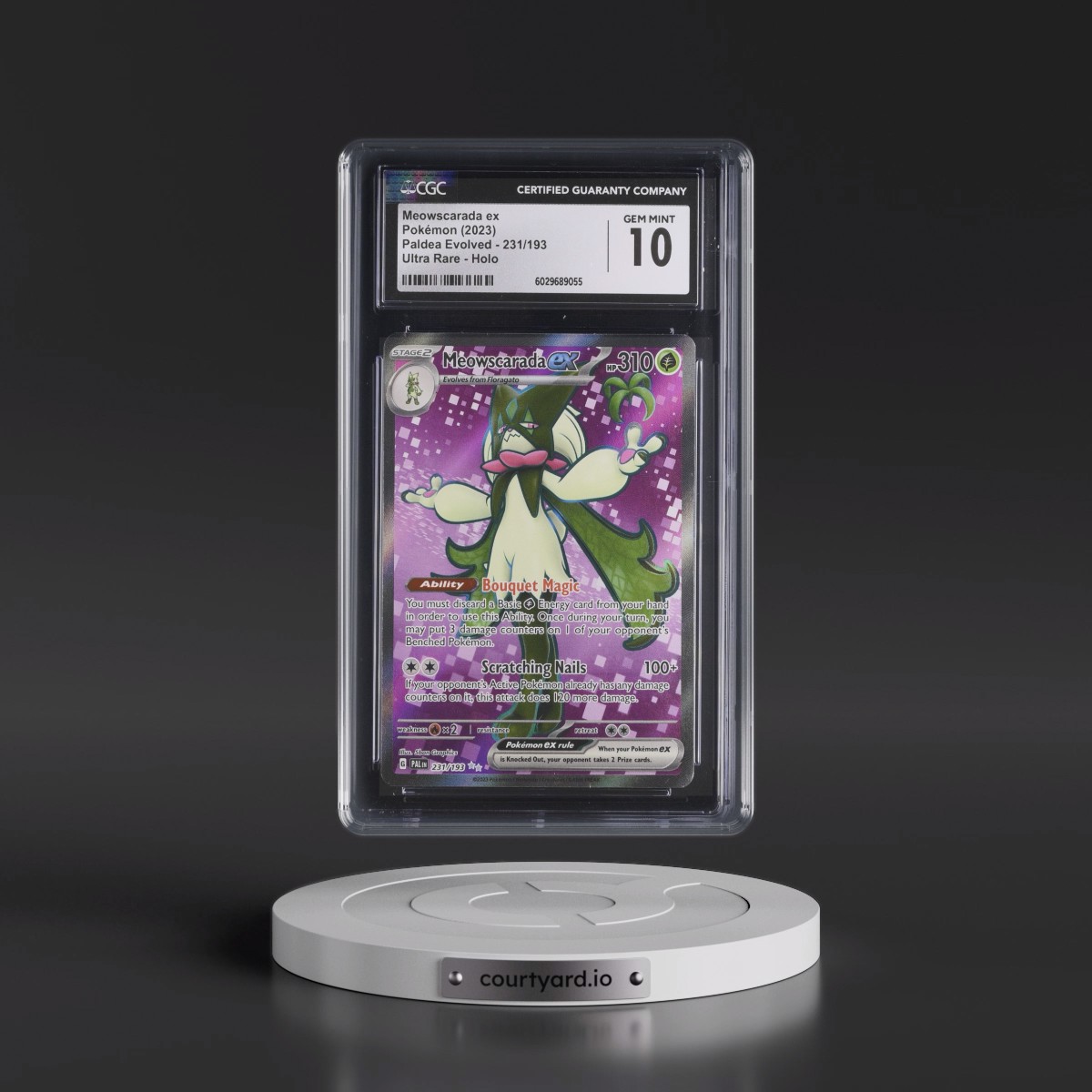 2023 Paldea Evolved - PAL EN #231/193 Meowscarada ex - Ultra Rare Holo (CGC 10 GEM MINT)