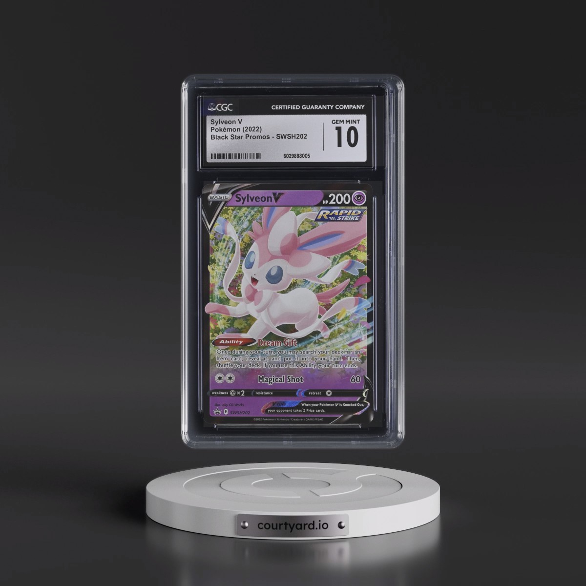 2017 Black Star Promos - Sword & Shield #SWSH202 Sylveon V - Holo (CGC 10 GEM MINT)