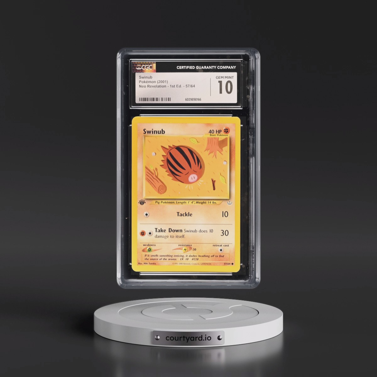 2001 Neo Revelation #57/64 Swinub - 1st Edition (CGC 10 GEM MINT)