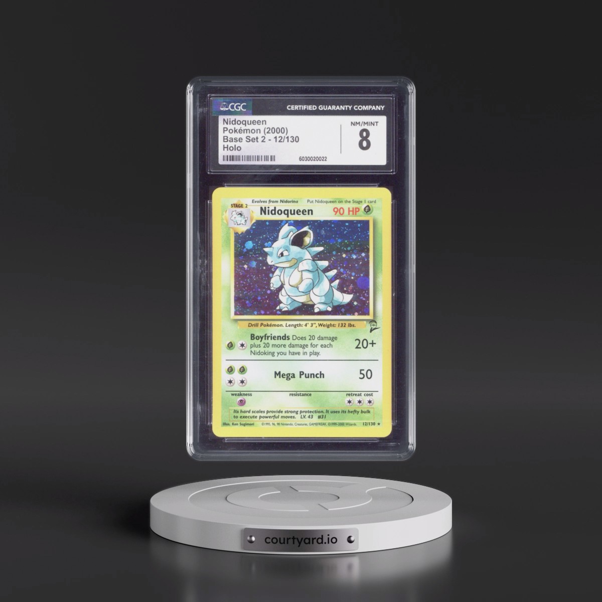 2000 Base Set 2 #12/130 Nidoqueen - Holo (CGC 8 NM-MT)