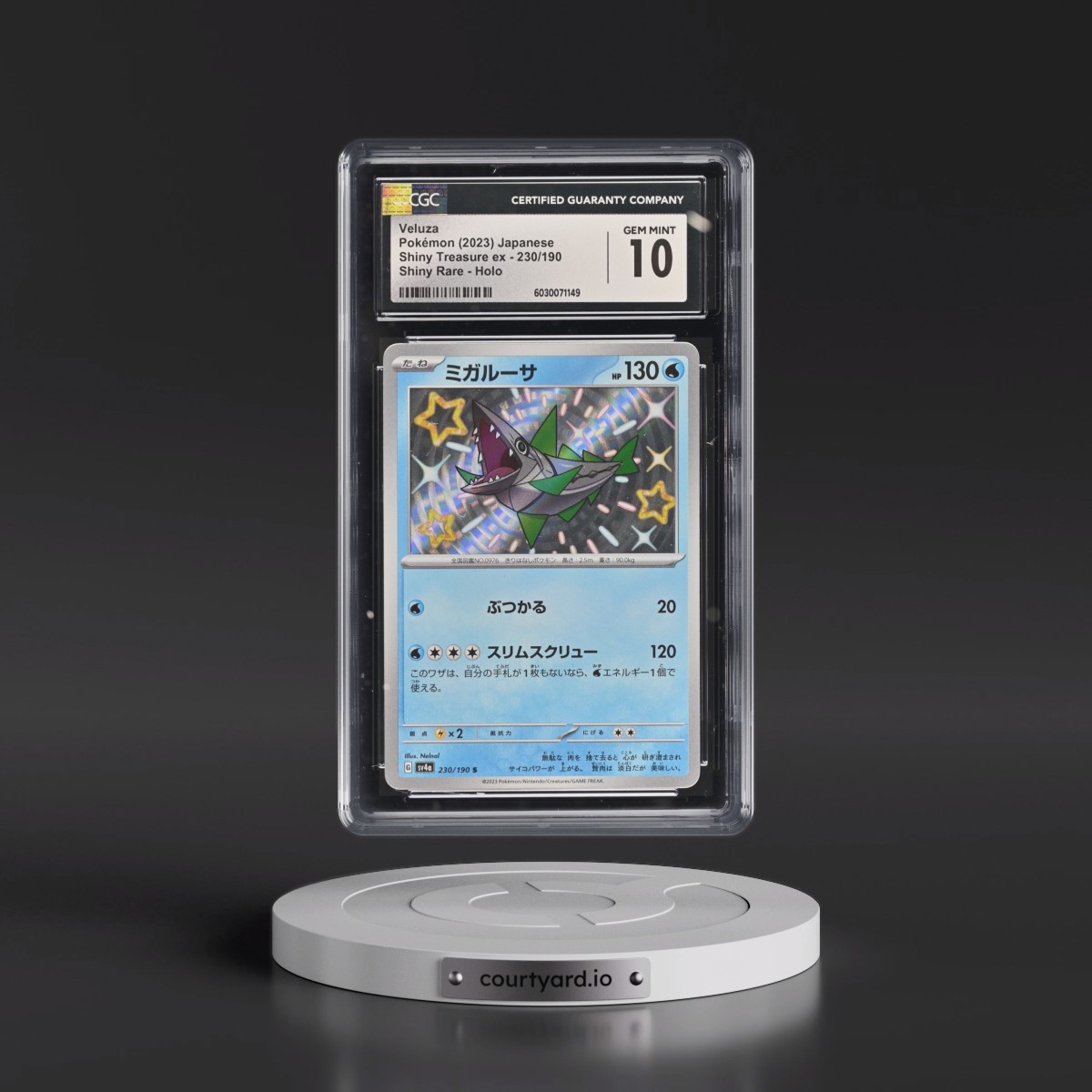 2023 Shiny Treasure ex #230/190 Veluza - Shiny Rare Holo (CGC 10 GEM MINT)