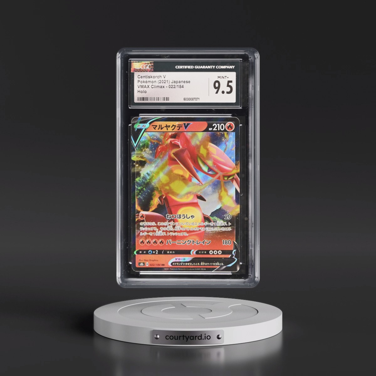2021 VMAX Climax #022/184 Centiskorch V - Holo (CGC 9.5 MINT+)
