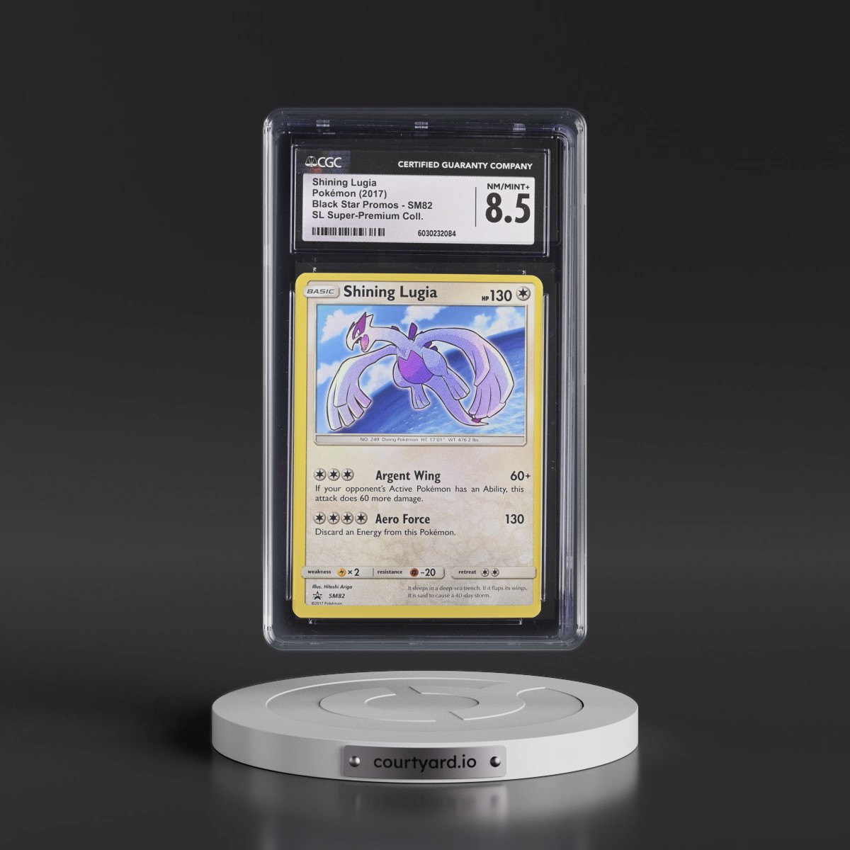 2016 Black Star Promos - Sun & Moon #SM82 Shining Lugia - Shining Legends (Holo) (CGC 8.5 NM-MT+)