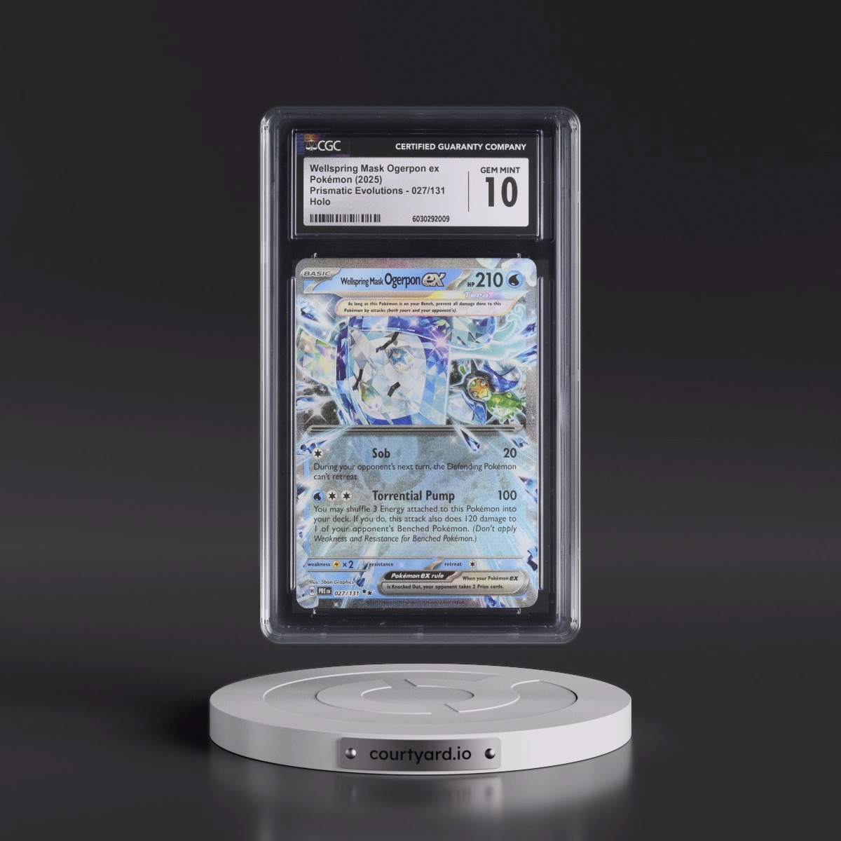 2024 Prismatic Evolutions - PRE EN #027/131 Wellspring Mask Ogerpon ex - Holo (CGC 10 GEM MINT)
