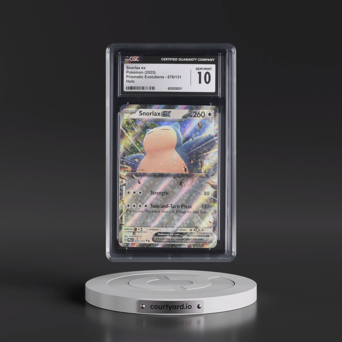 2024 Prismatic Evolutions - PRE EN #076/131 Snorlax ex - Holo (CGC 10 GEM MINT)