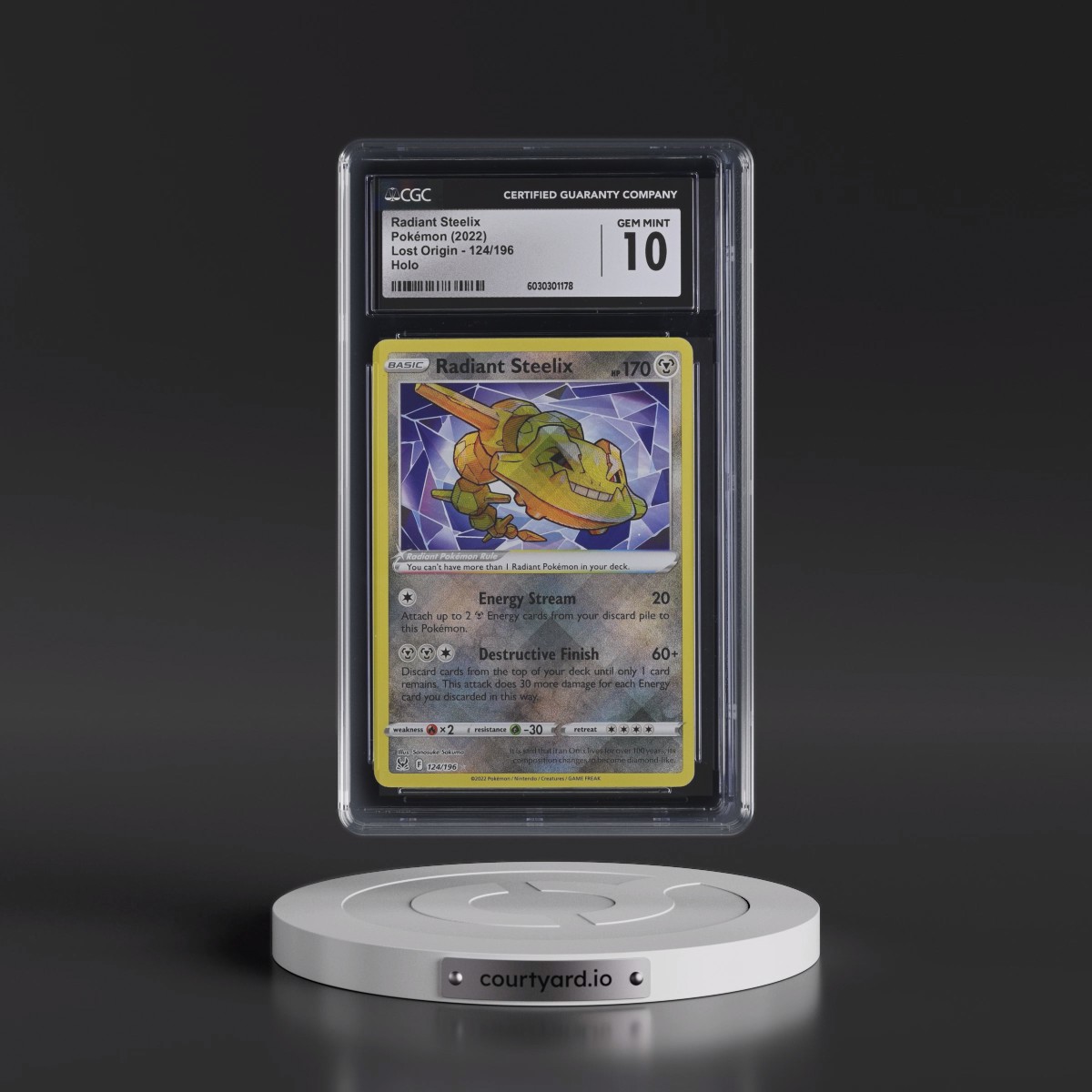 2022 Lost Origin #124/196 Radiant Steelix - Holo (CGC 10 GEM MINT)