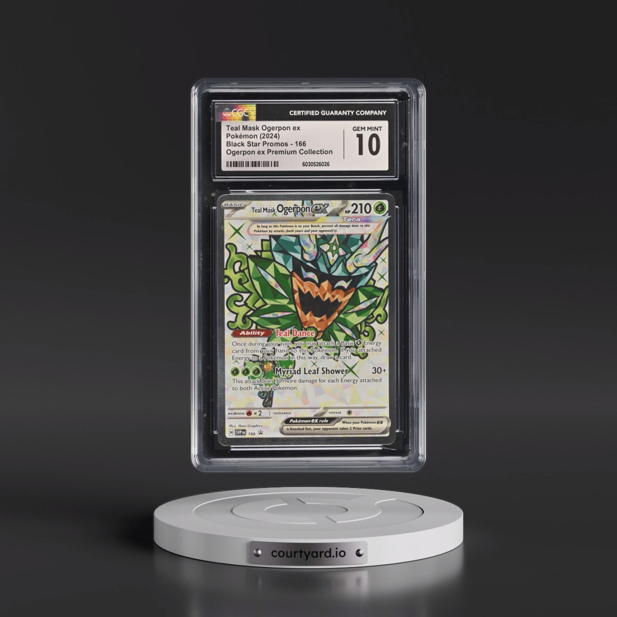 2023 Black Star Promos - Scarlet & Violet SVP EN #166 Teal Mask Ogerpon ex - Ogerpon ex Premium Collection (Holo) (CGC 10 GEM MINT)