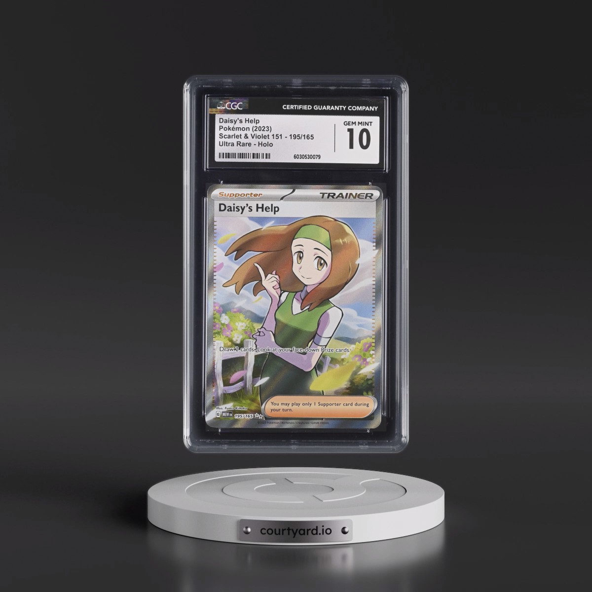 2023 Scarlet & Violet 151 - MEW EN #195/165 Daisy's Help - Ultra Rare Holo (CGC 10 GEM MINT)