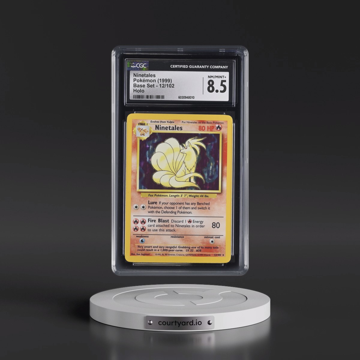 1999 Base Set #12/102 Ninetales - Holo (CGC 8.5 NM-MT+)