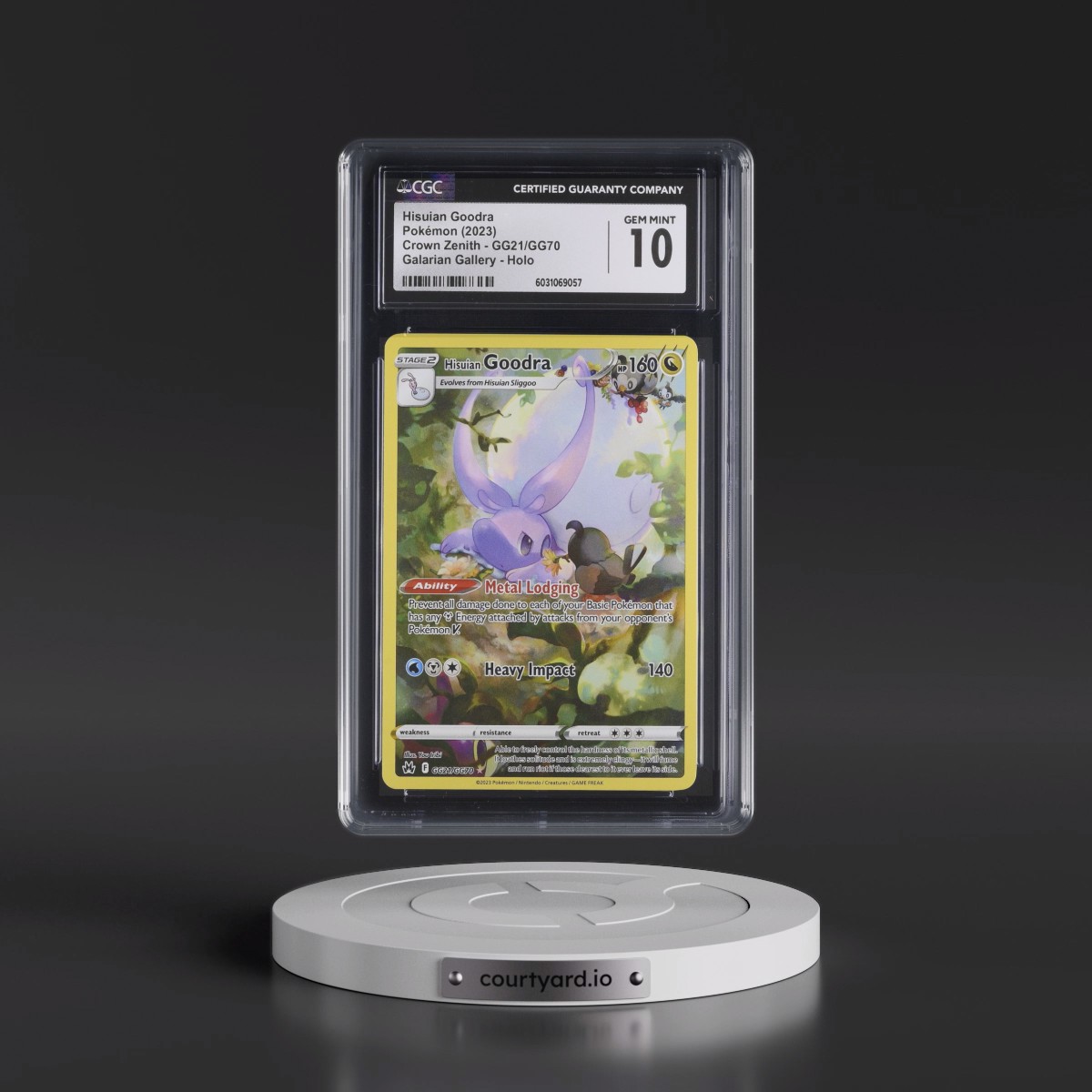 2023 Crown Zenith #GG21/GG70 Hisuian Goodra - Galarian Gallery Holo (CGC 10 GEM MINT)