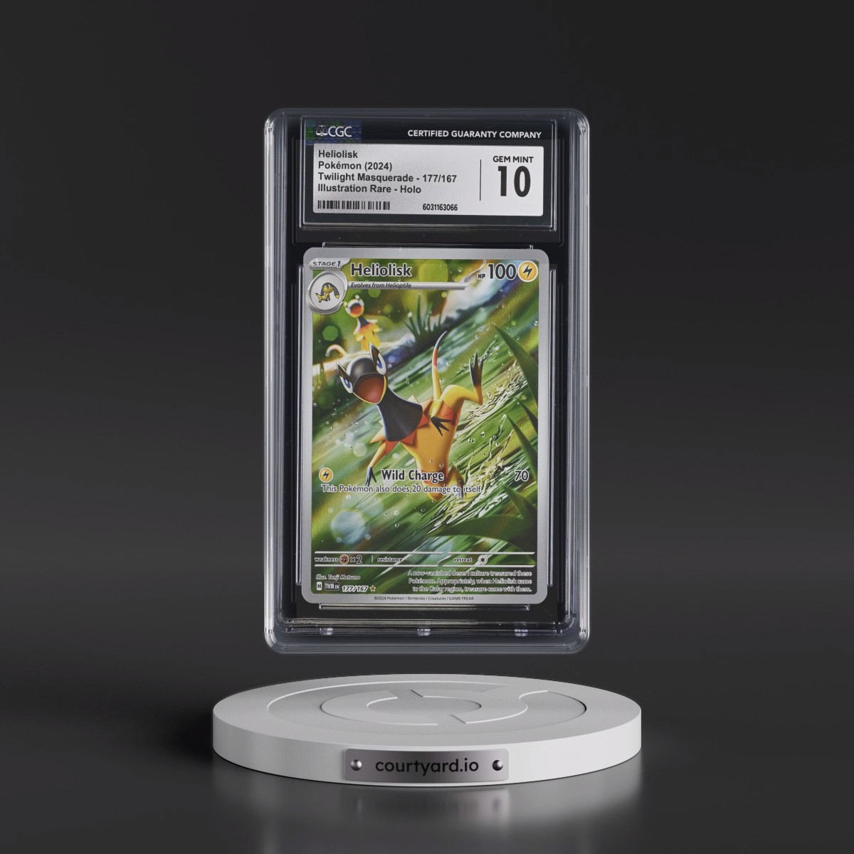 2024 Twilight Masquerade - TWM EN #177/167 Heliolisk - Illustration Rare Holo (CGC 10 GEM MINT)