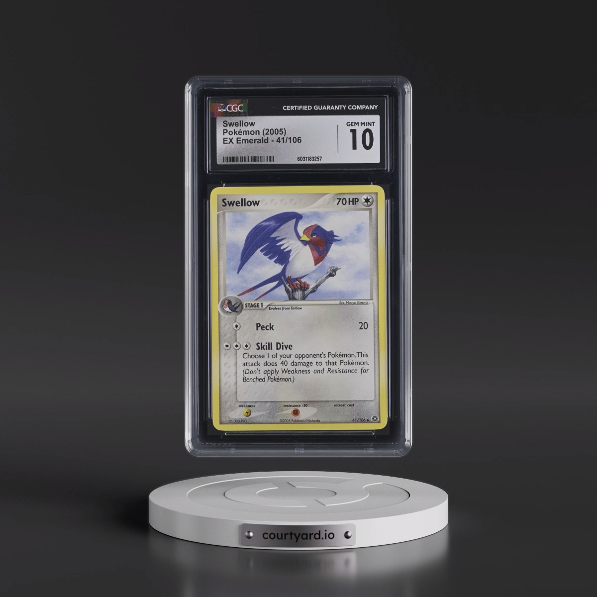 2005 EX Emerald #41/106 Swellow (CGC 10 GEM MINT)