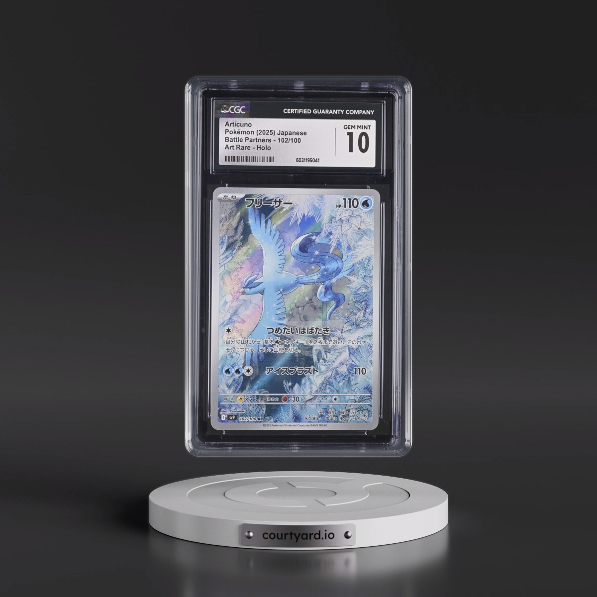 2025 Battle Partners - sv9 #102/100 Articuno - Art Rare Holo (CGC 10 GEM MINT)