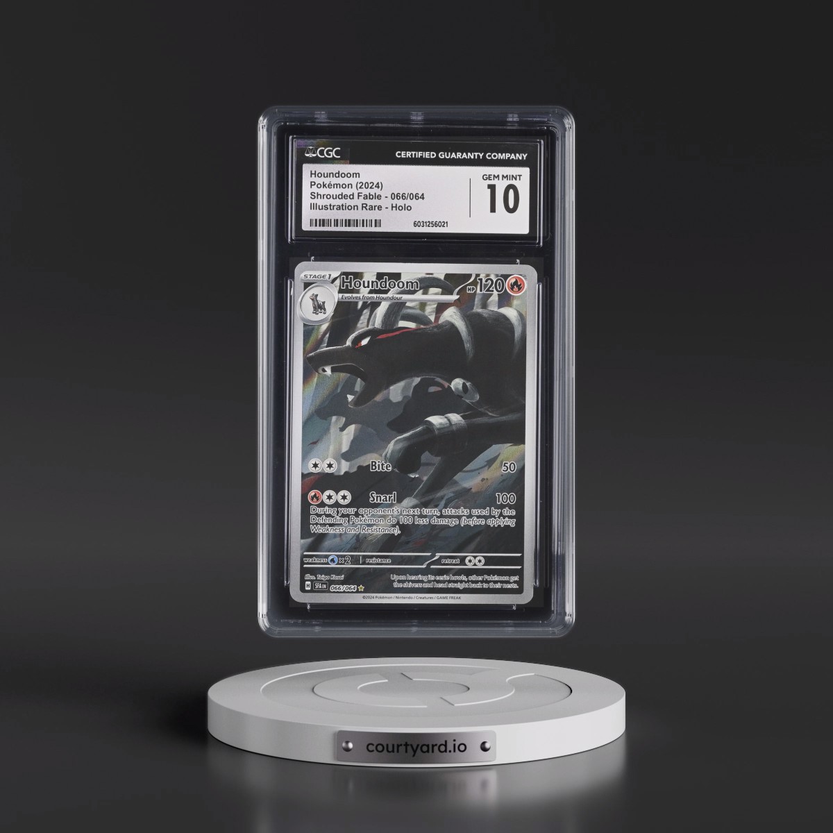 2023 Shrouded Fable - SFA EN #066/064 Houndoom - Illustration Rare Holo (CGC 10 GEM MINT)