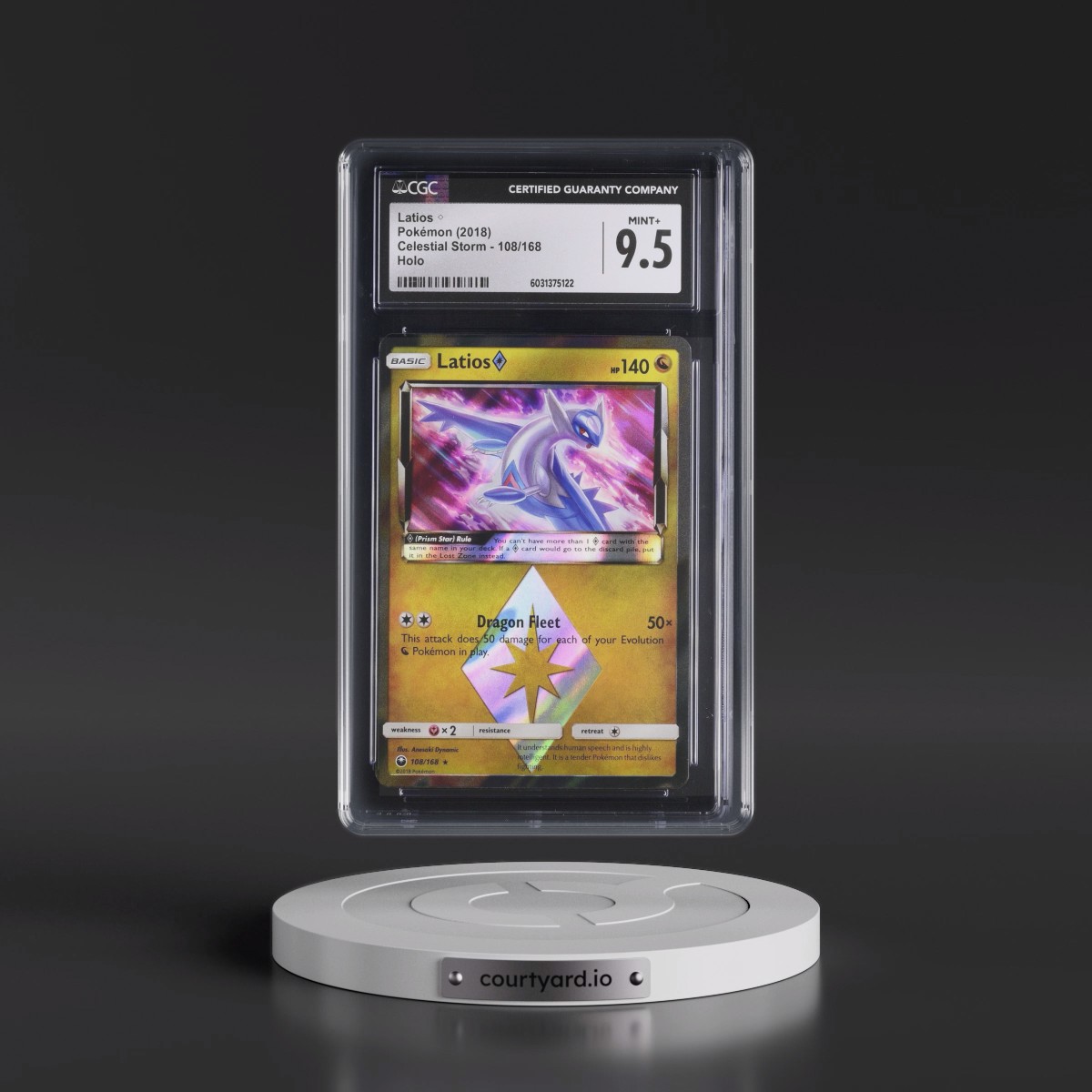 2018 Celestial Storm #108/168 Latios Ã? - Holo (CGC 9.5 MINT+)