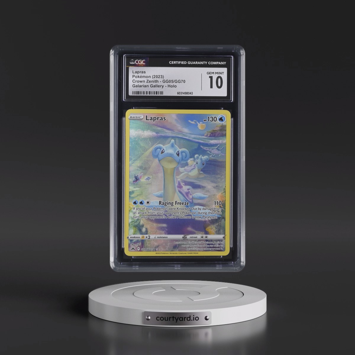 2023 Crown Zenith #GG05/GG70 Lapras - Galarian Gallery Holo (CGC 10 GEM MINT)