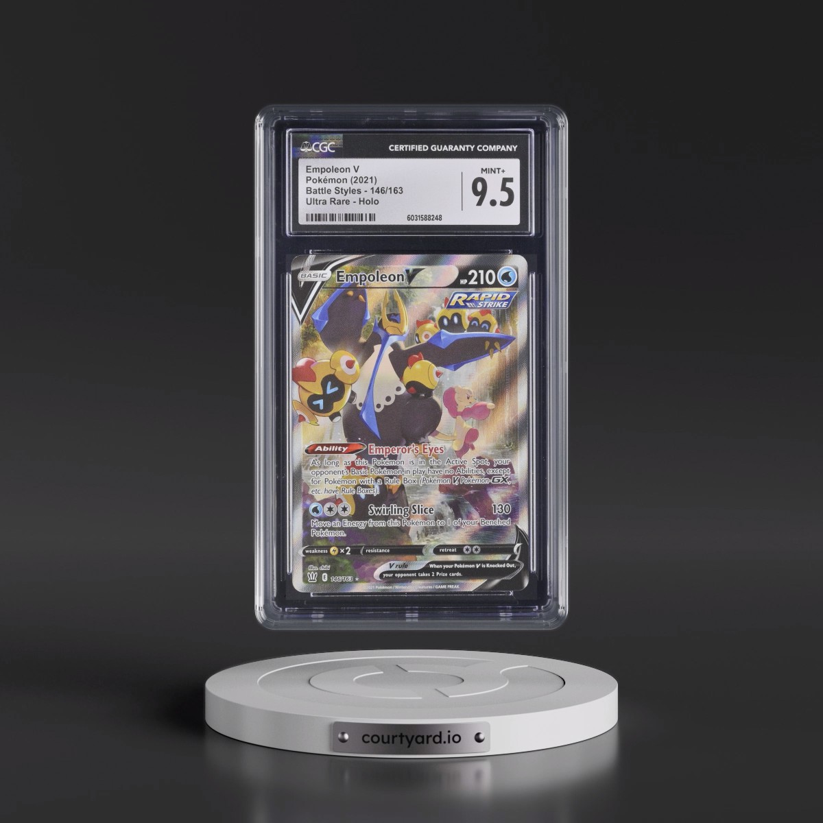 2021 Battle Styles #146/163 Empoleon V - Ultra Rare Holo (CGC 9.5 MINT+)