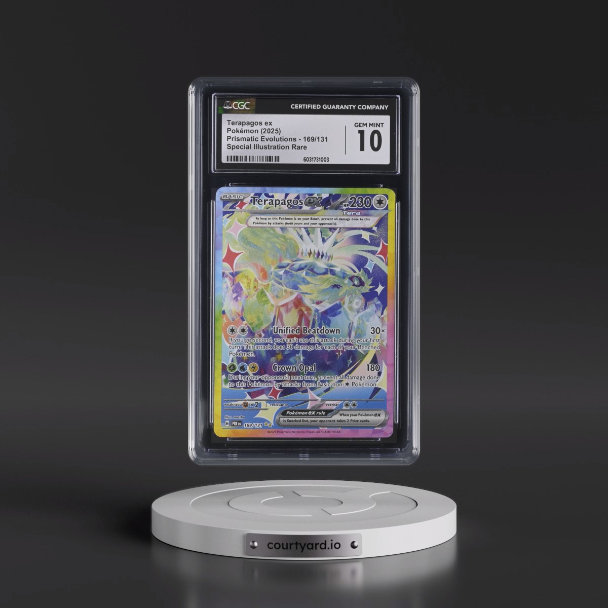 2025 Prismatic Evolutions - PRE EN #169/131 Terapagos ex - Special Illustration Rare Holo (CGC 10 GEM MINT)