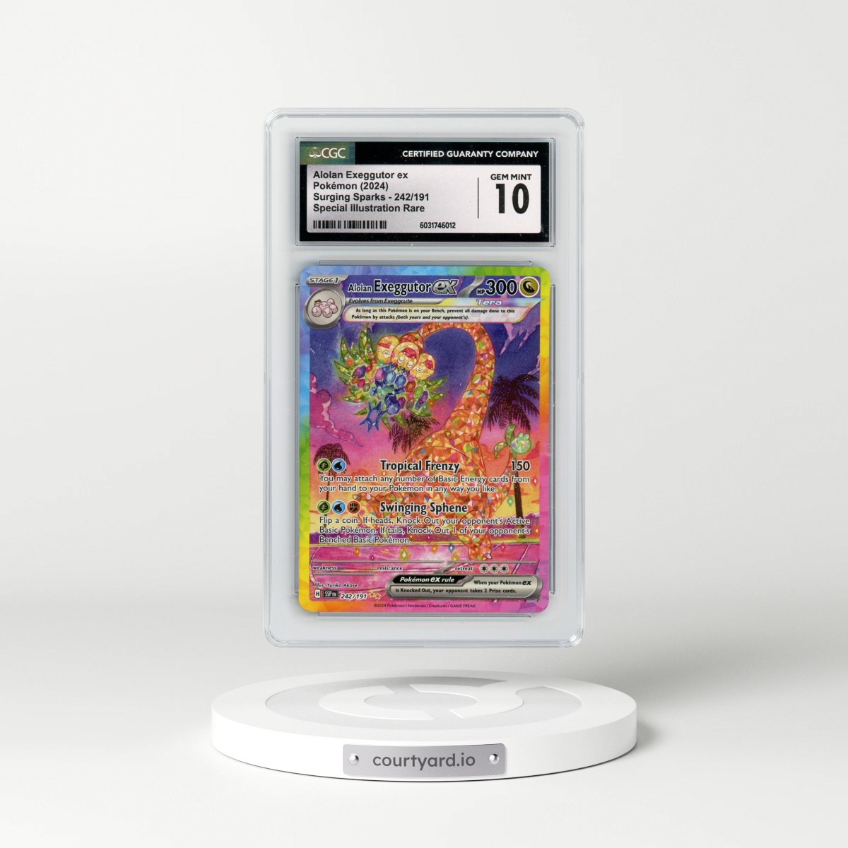 2024 Surging Sparks - SSP EN #242/191 Alolan Exeggutor ex - Special Illustration Rare (CGC 10 GEM MINT)