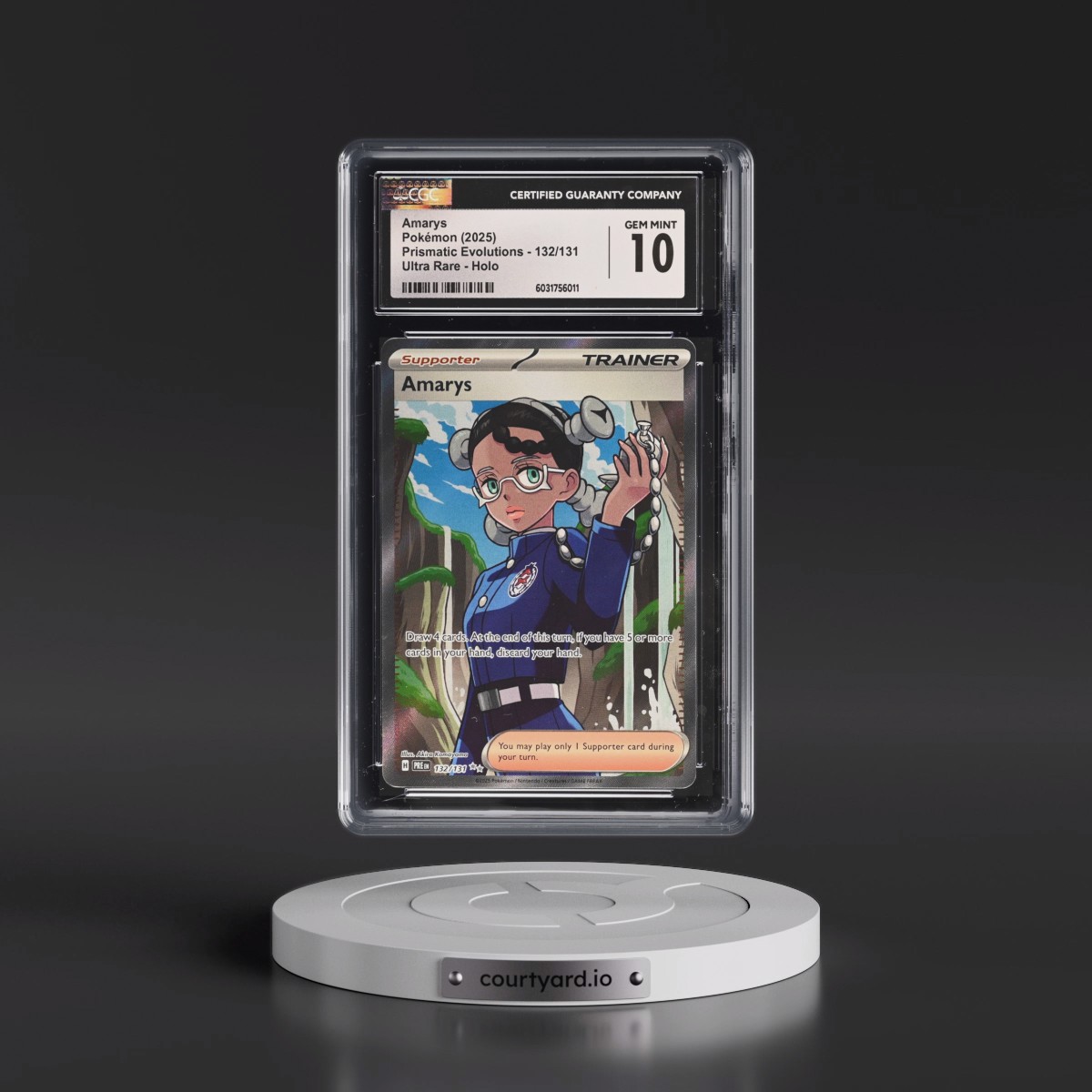 2025 Pokémon Pre EN-Prismatic Evolutions #132 Amarys - Ultra Rare (CGC 10 GEM MINT)