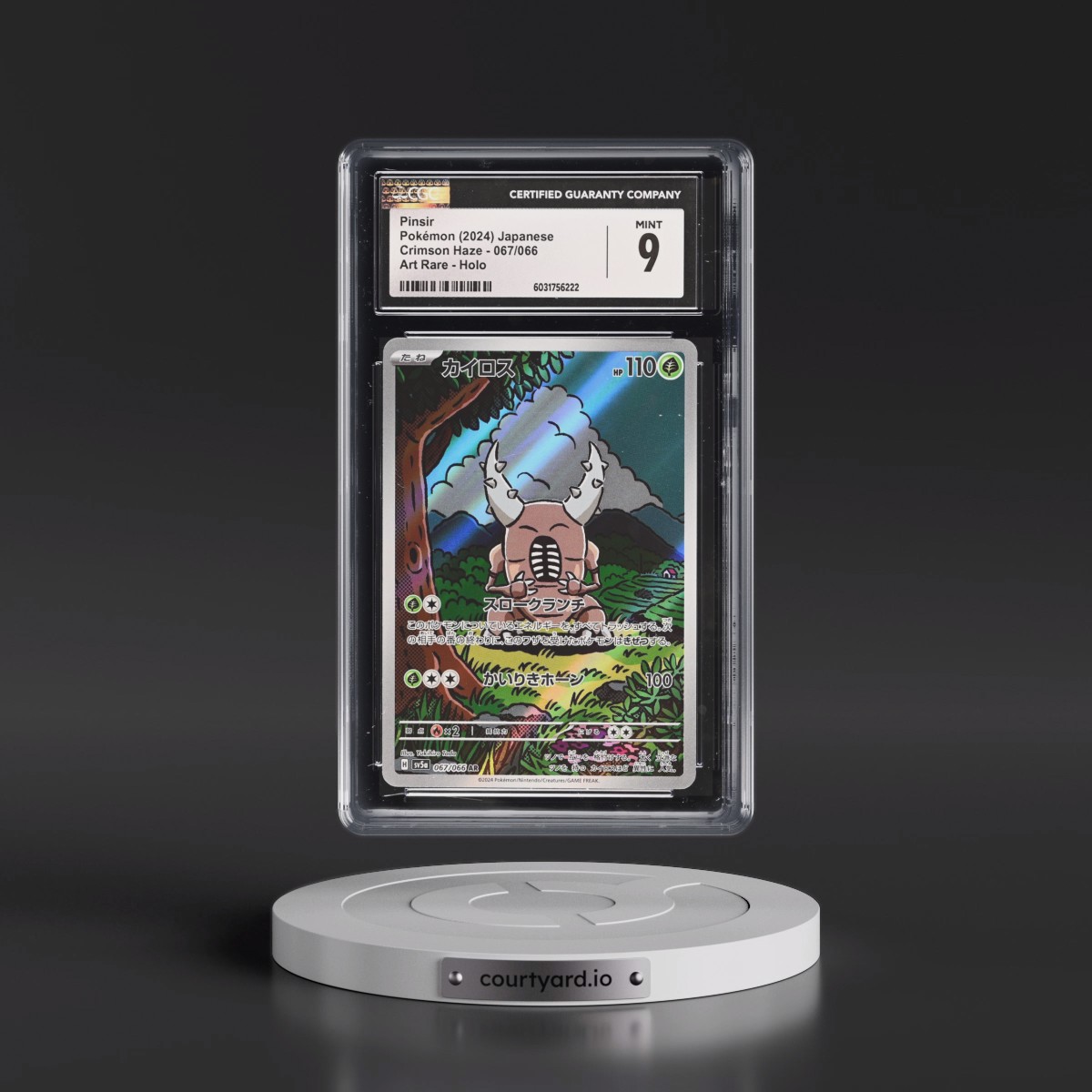 2024 Crimson Haze #067/066 Pinsir - Art Rare Holo (CGC 9 MINT)