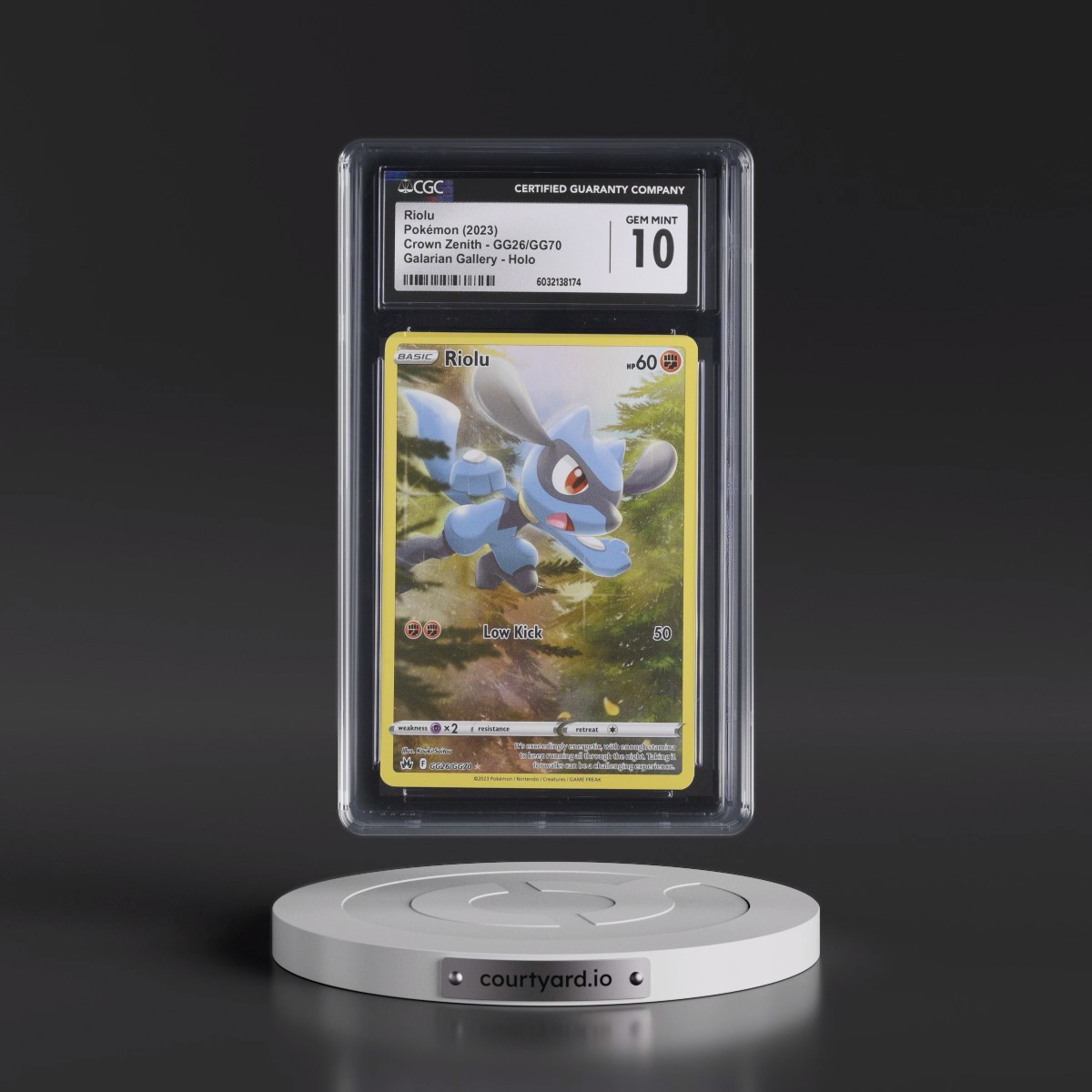 2023 Crown Zenith #GG26/GG70 Riolu - Galarian Gallery Holo (CGC 10 GEM MINT)