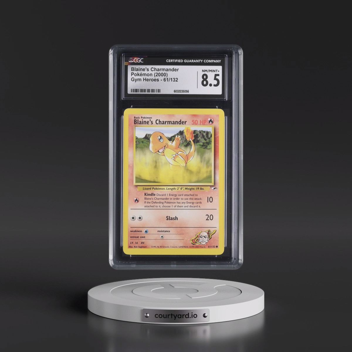 2000 Gym Heroes #61/132 Blaine's Charmander (CGC 8.5 NM-MT+)