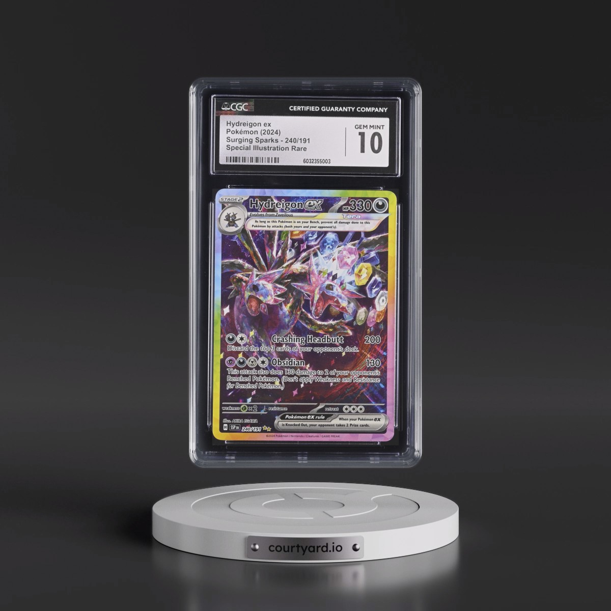 2024 Surging Sparks - SSP EN Hydreigon ex - Special Illustration Rare (Holo) #240/191 CGC 10