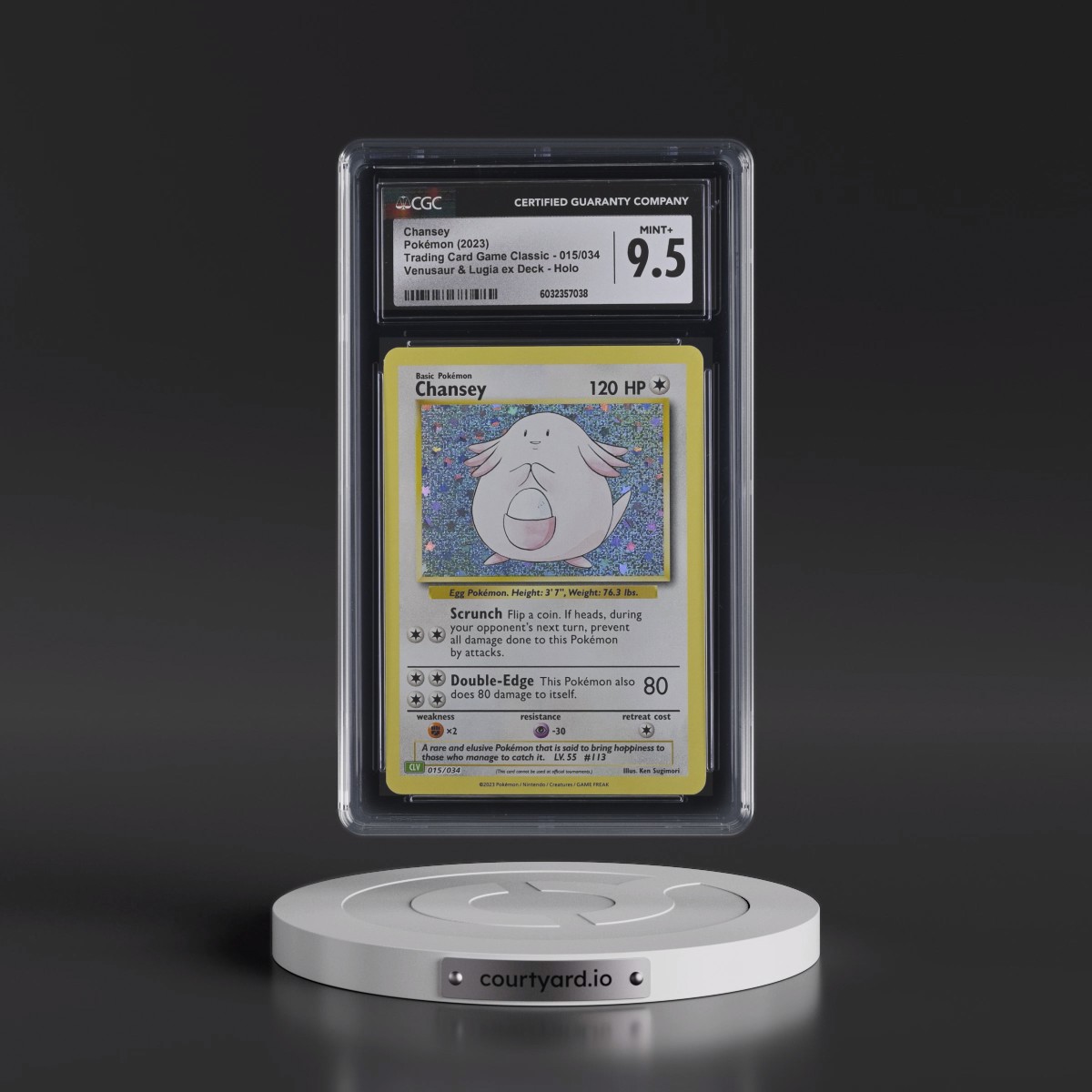 2023 Trading Card Game Classic - CLV, CLC, CLB #015/034 Chansey - Venusaur & Lugia ex Deck - CLV Holo (CGC 9.5 MINT+)