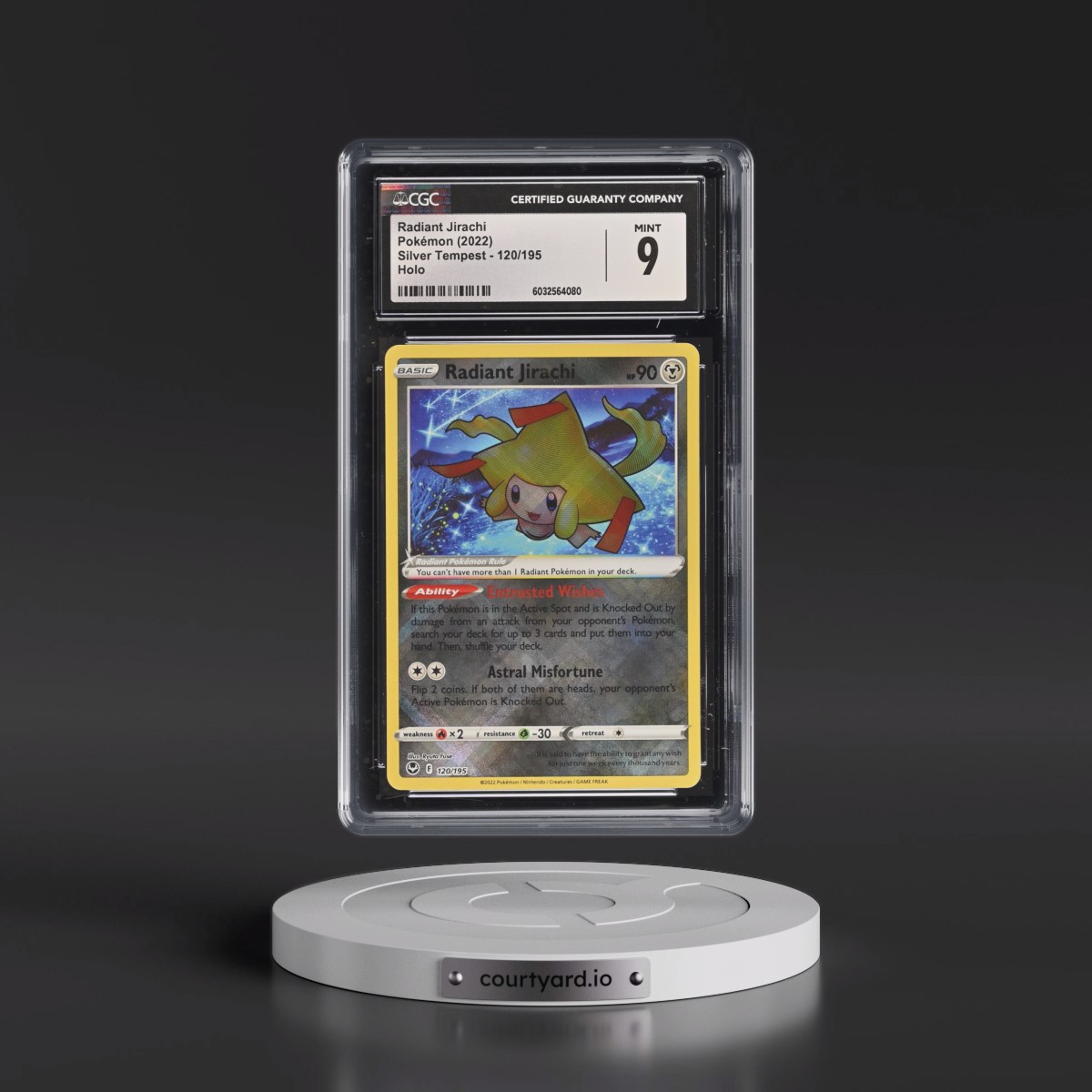 2022 Silver Tempest #120/195 Radiant Jirachi - Holo (CGC 9 MINT)