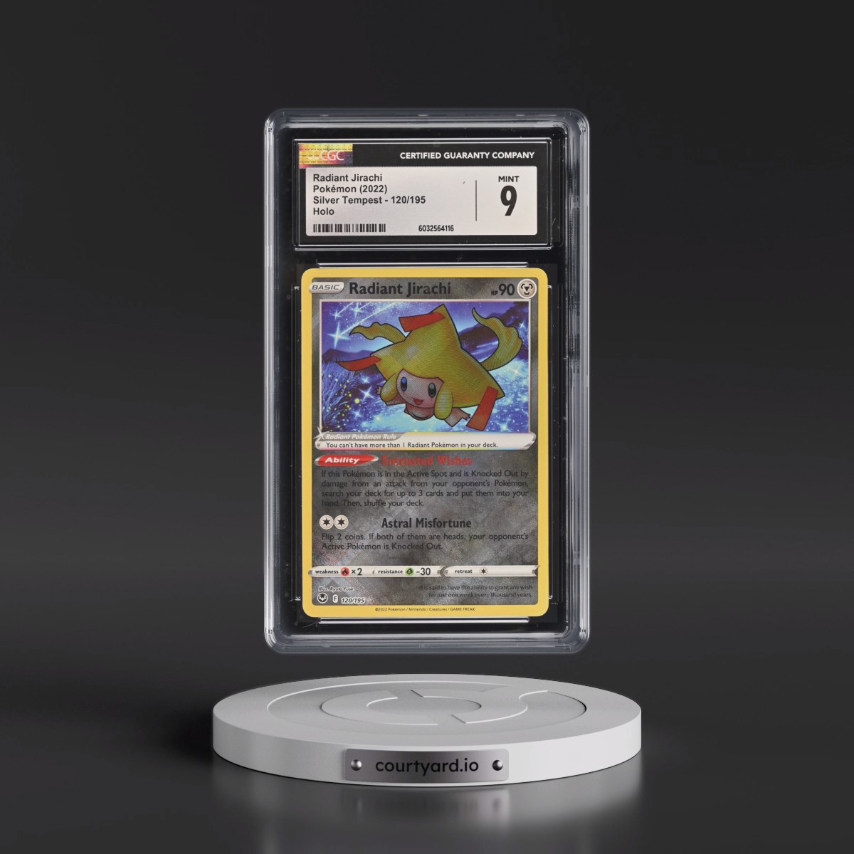 2022 Silver Tempest #120/195 Radiant Jirachi - Holo (CGC 9 MINT)