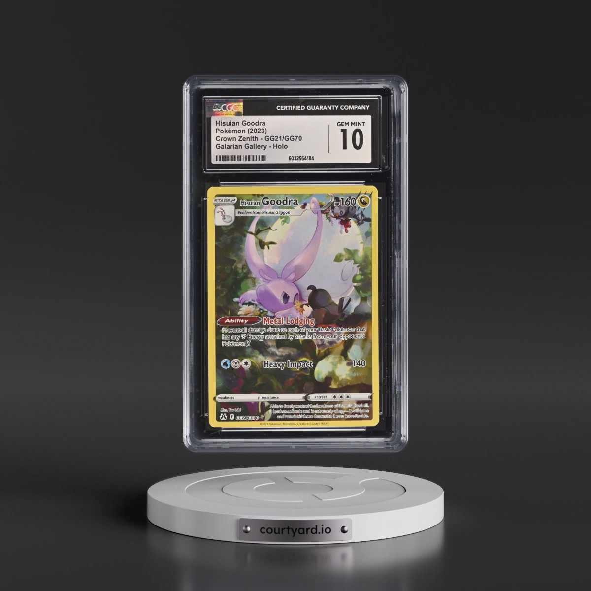 2023 Crown Zenith #GG21/GG70 Hisuian Goodra - Galarian Gallery Holo (CGC 10 GEM MINT)