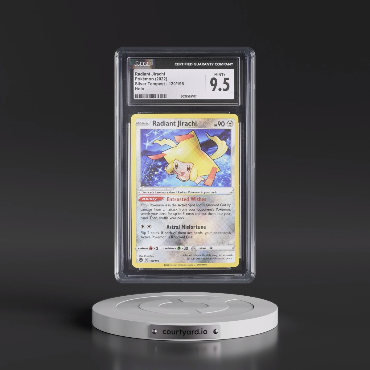 2022 Silver Tempest #120/195 Radiant Jirachi - Holo (CGC 9.5 MINT+)