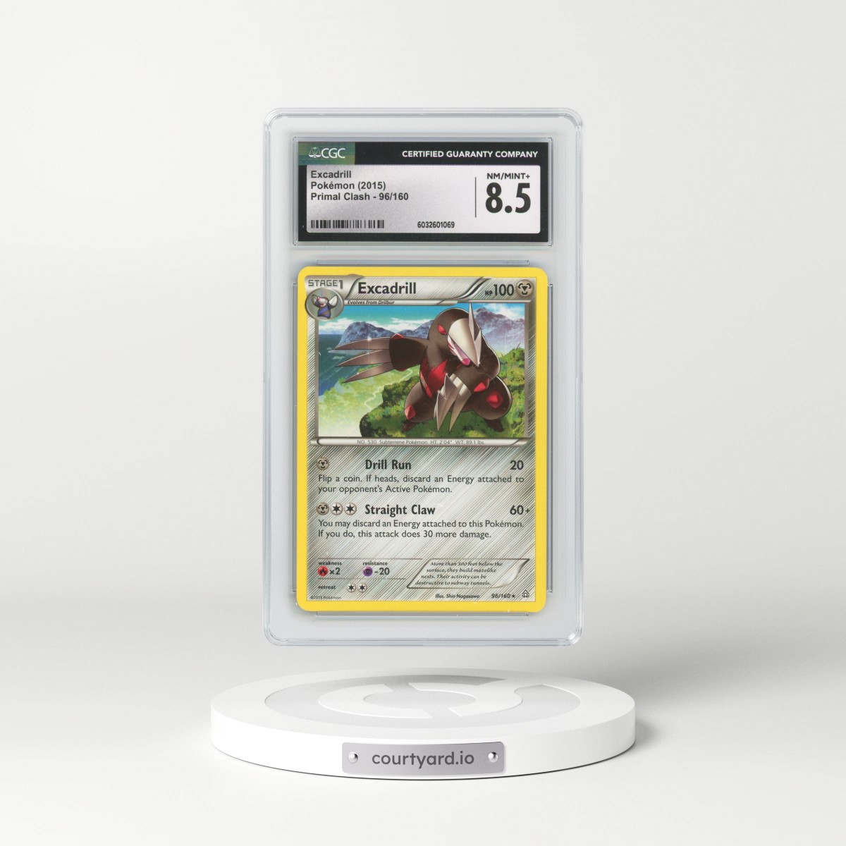 2015 Primal Clash #96/160 Excadrill (CGC 8.5 NM-MT+)