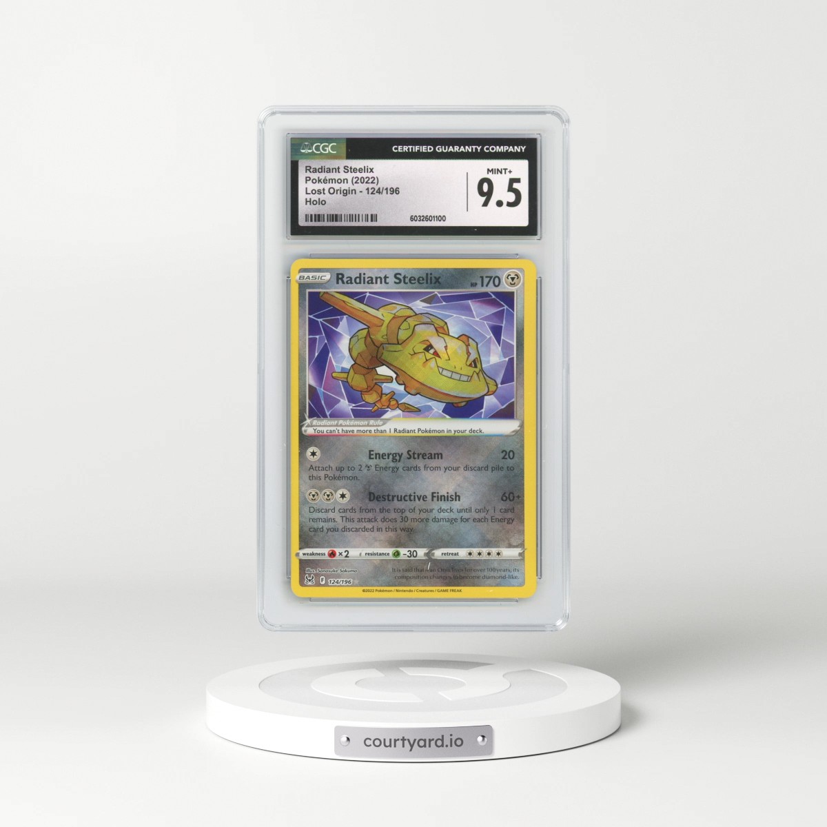 2022 Lost Origin #124/196 Radiant Steelix - Holo (CGC 9.5 MINT+)