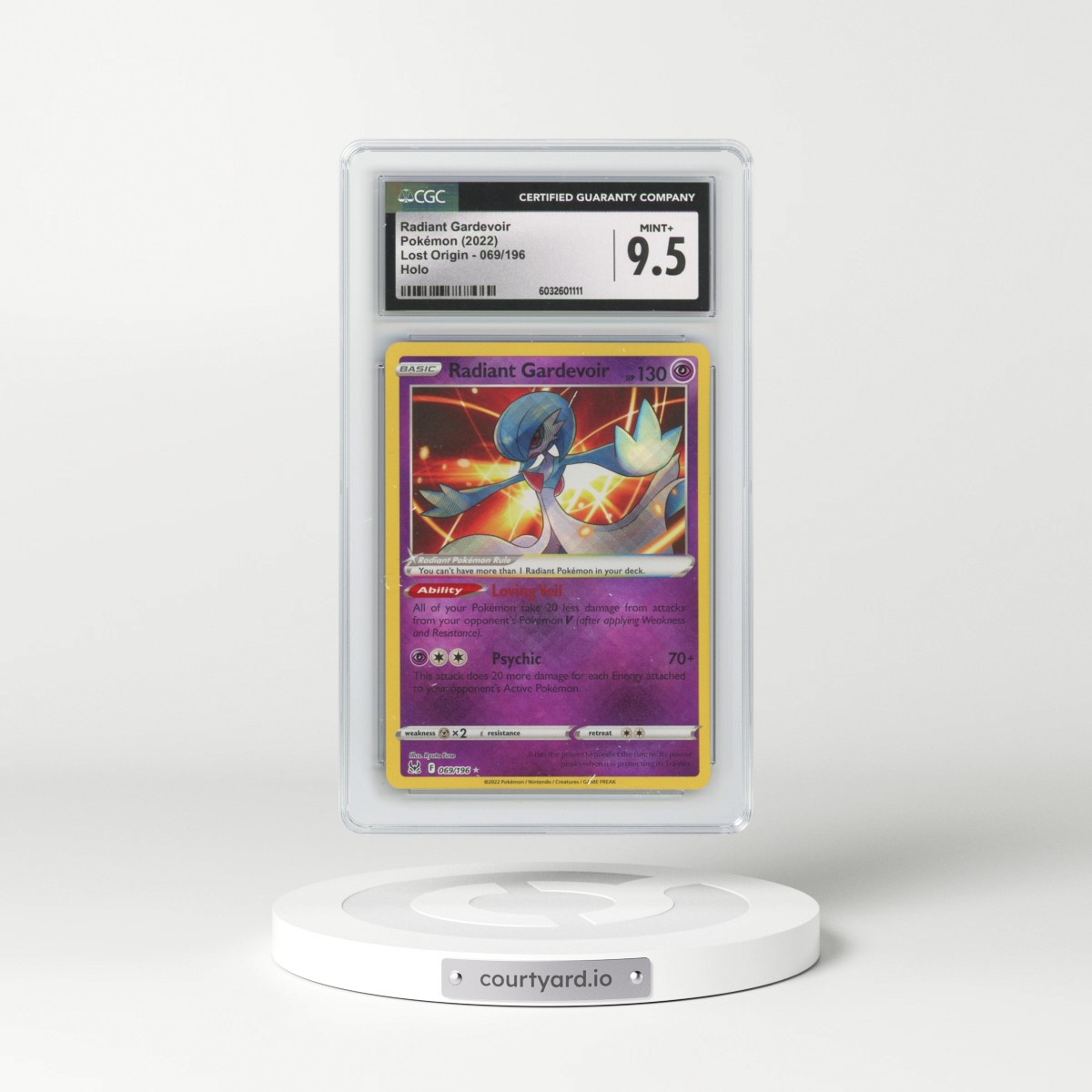 2022 Lost Origin #069/196 Radiant Gardevoir - Holo (CGC 9.5 MINT+)
