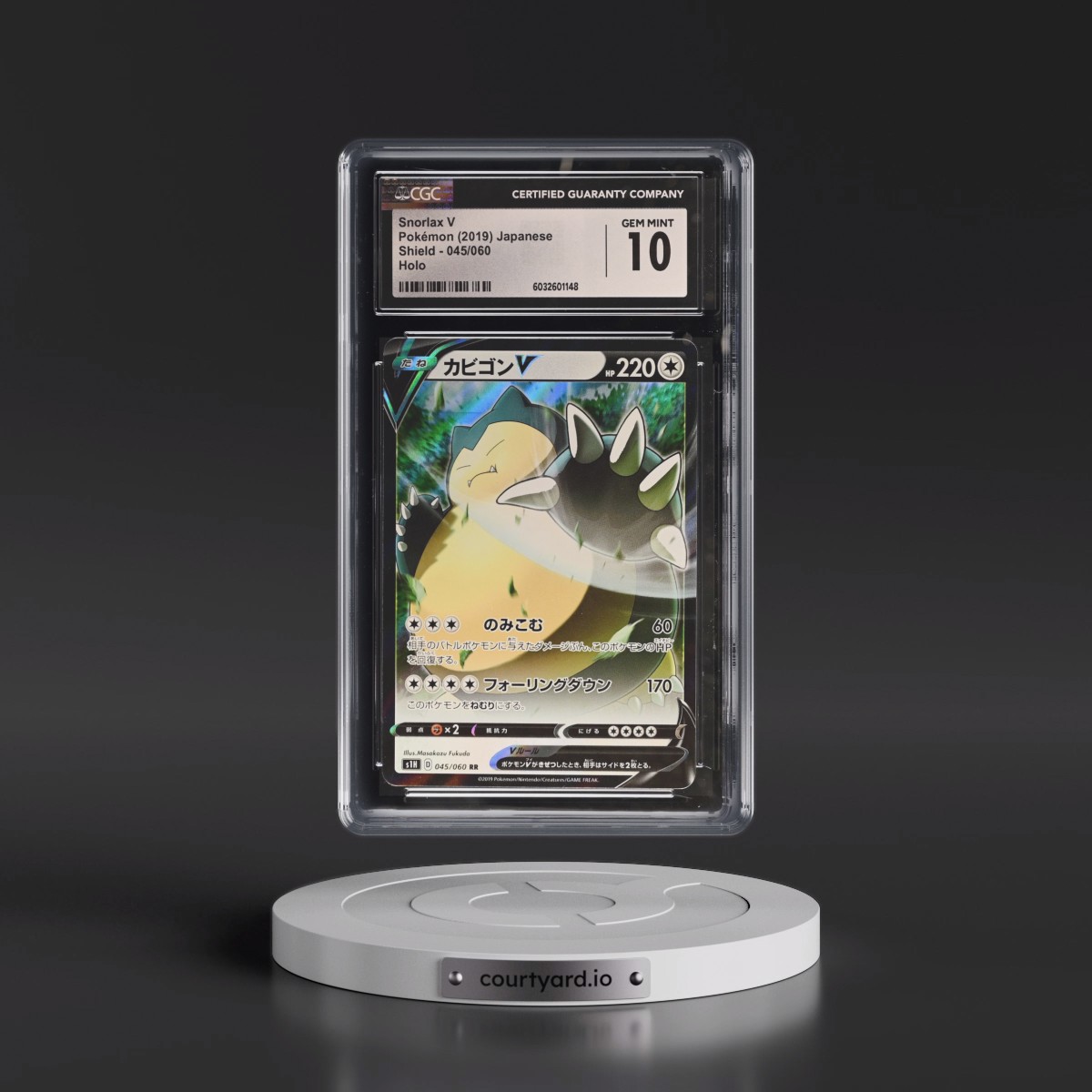 2019 Shield #045/060 Snorlax V - Holo (CGC 10 GEM MINT)