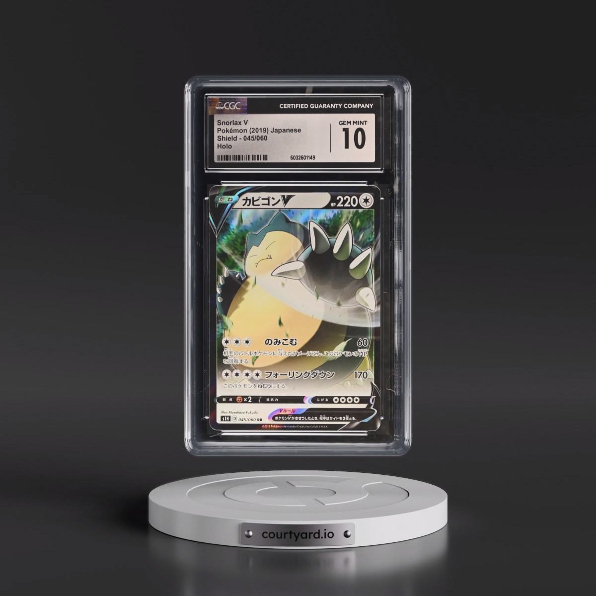 2019 Shield #045/060 Snorlax V - Holo (CGC 10 GEM MINT)