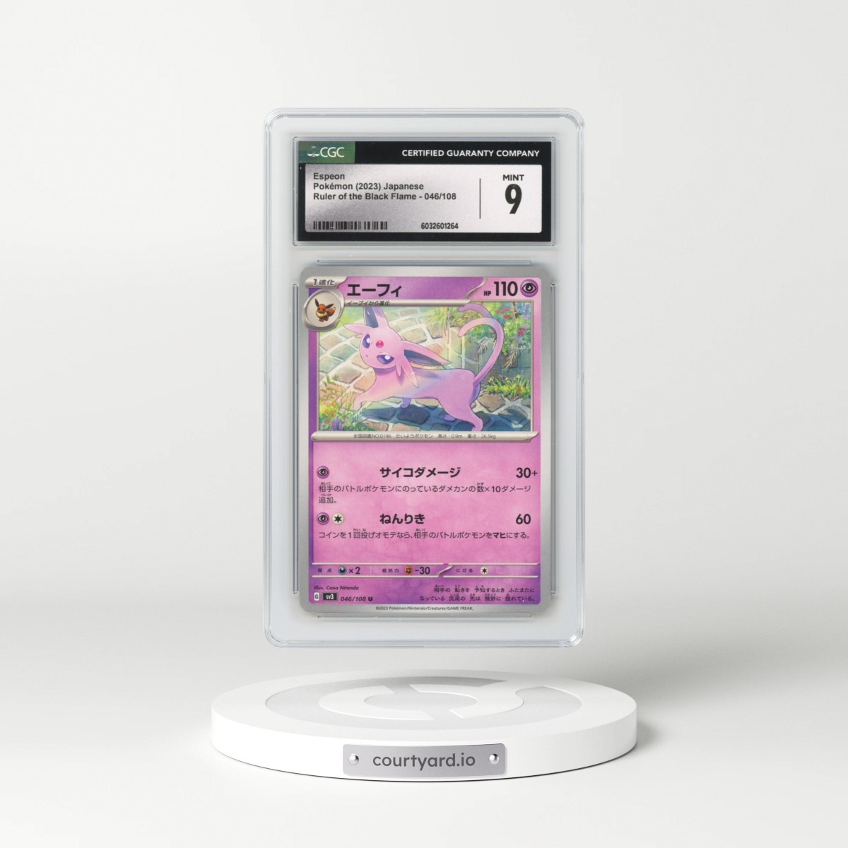 2023 Ruler of the Black Flame #046/108 Espeon (CGC 9 MINT)