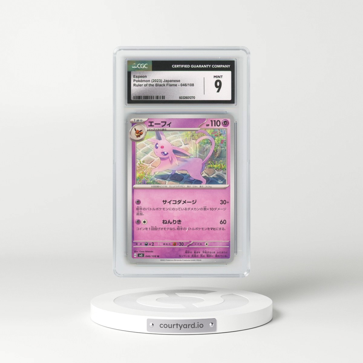 2023 Ruler of the Black Flame #046/108 Espeon (CGC 9 MINT)