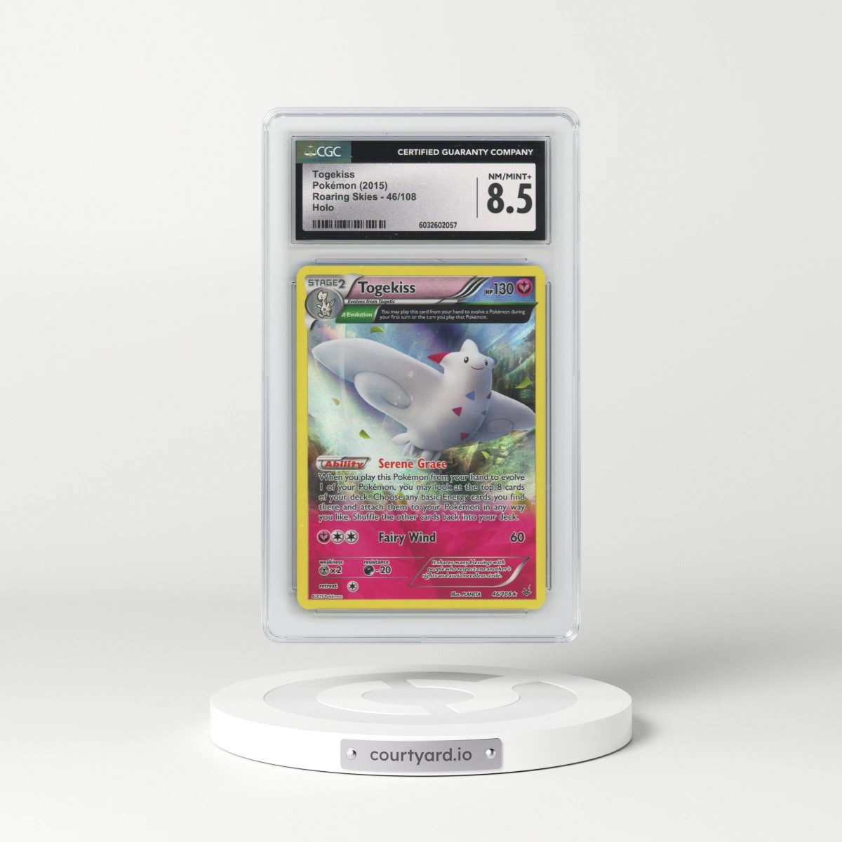 2015 Roaring Skies #46/108 Togekiss - Holo (CGC 8.5 NM-MT+)