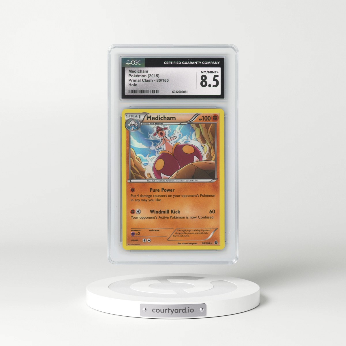 2015 Primal Clash #80/160 Medicham - Holo (CGC 8.5 NM-MT+)
