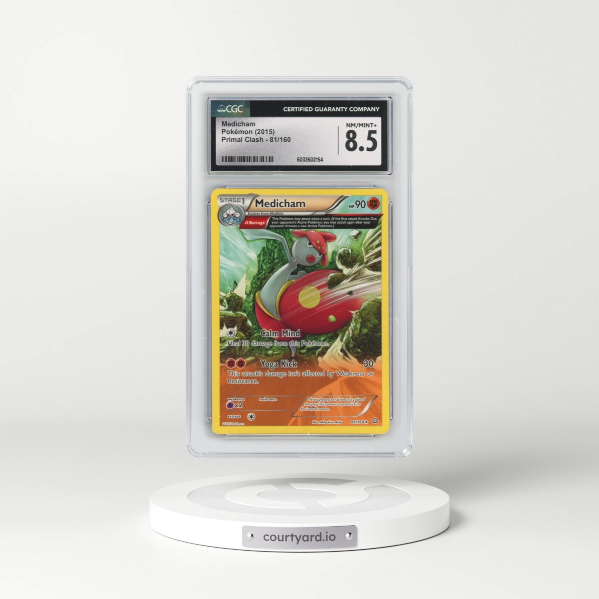 2015 Primal Clash #81/160 Medicham (CGC 8.5 NM-MT+)
