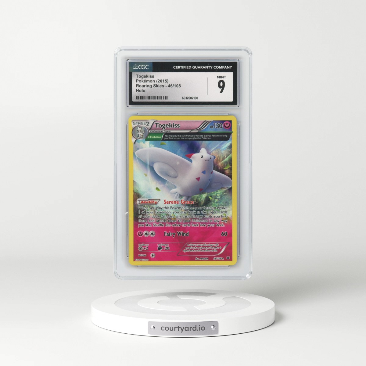 2015 Roaring Skies #46/108 Togekiss - Holo (CGC 9 MINT)