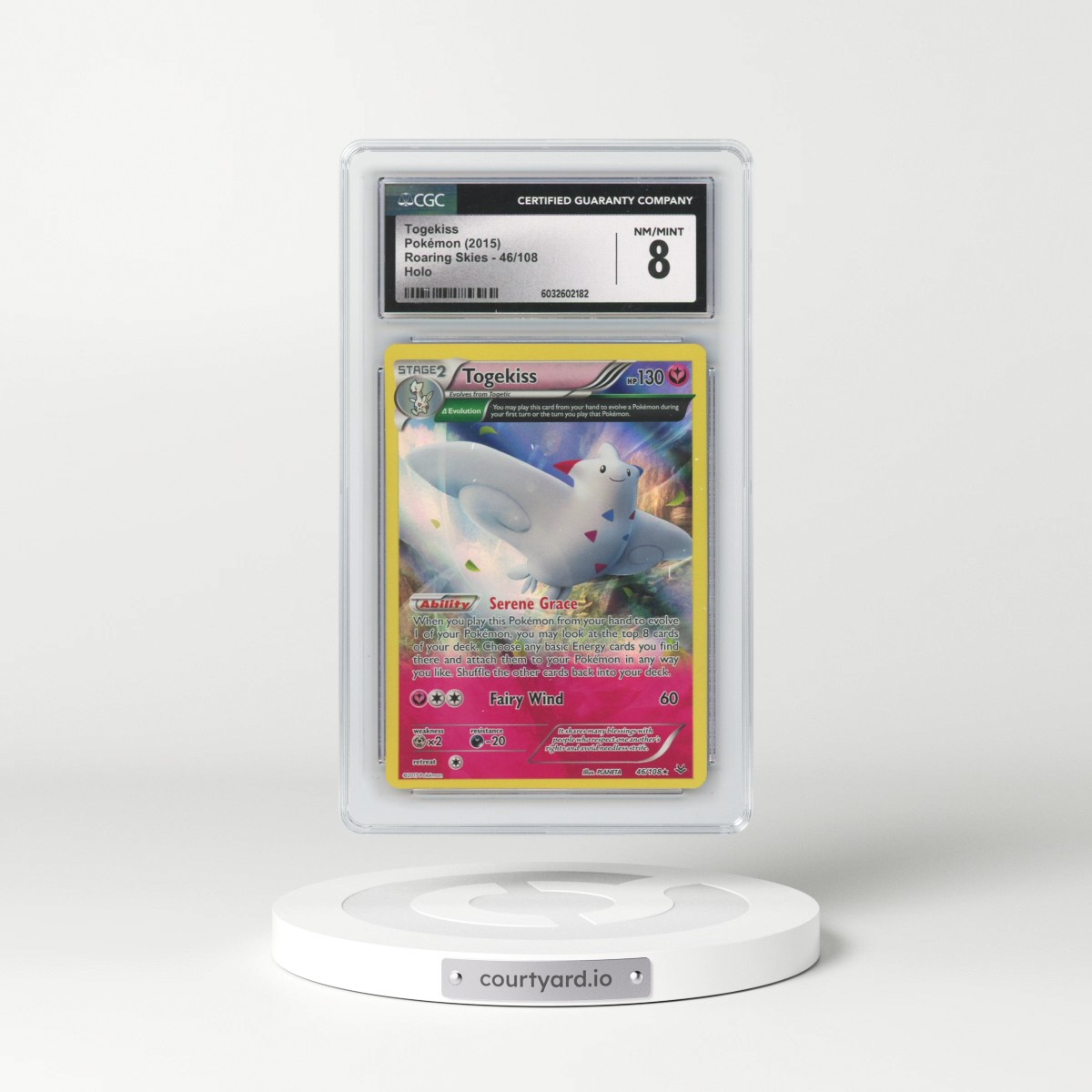 2015 Roaring Skies #46/108 Togekiss - Holo (CGC 8 NM-MT)