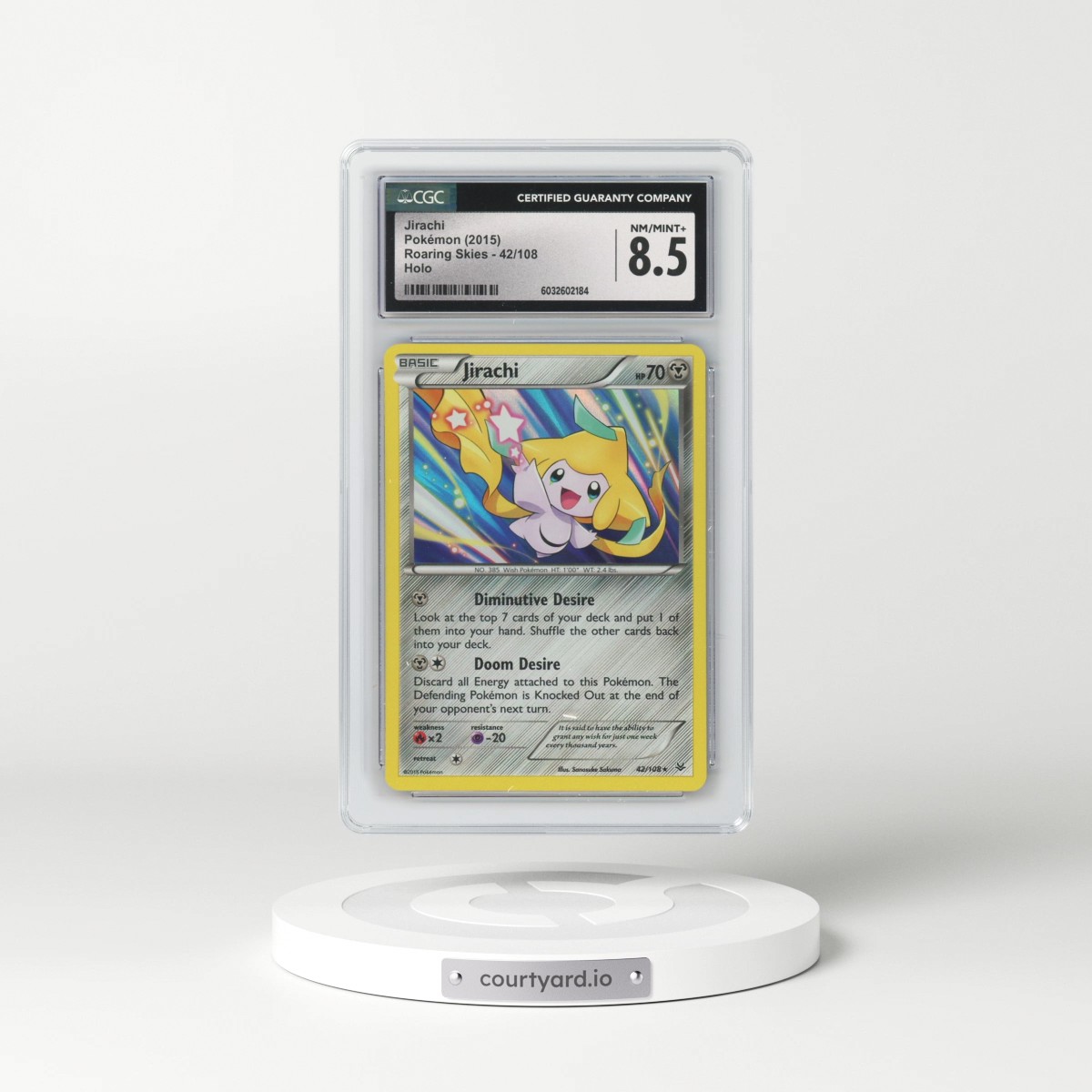 2015 Roaring Skies #42/108 Jirachi - Holo (CGC 8.5 NM-MT+)