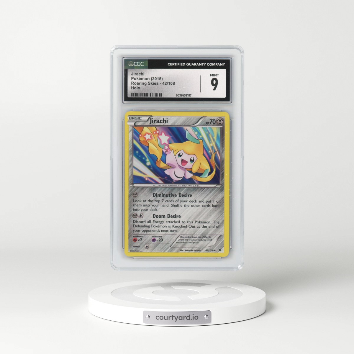 2015 Roaring Skies #42/108 Jirachi - Holo (CGC 9 MINT)