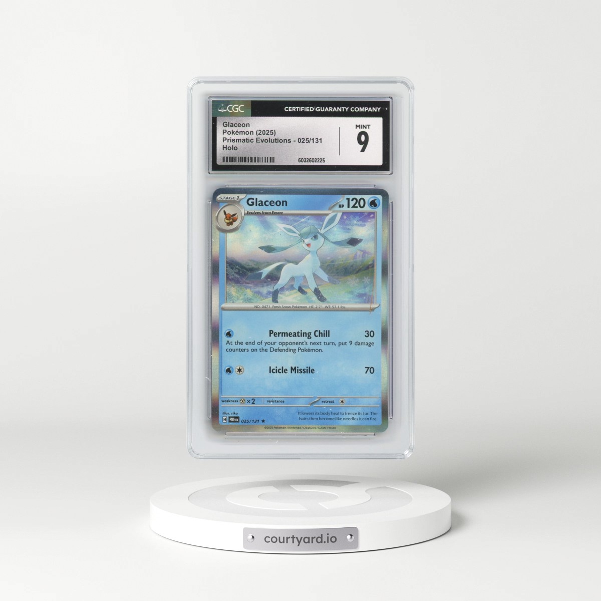 2025 Prismatic Evolutions - PRE EN #025/131 Glaceon - Holo (CGC 9 MINT)