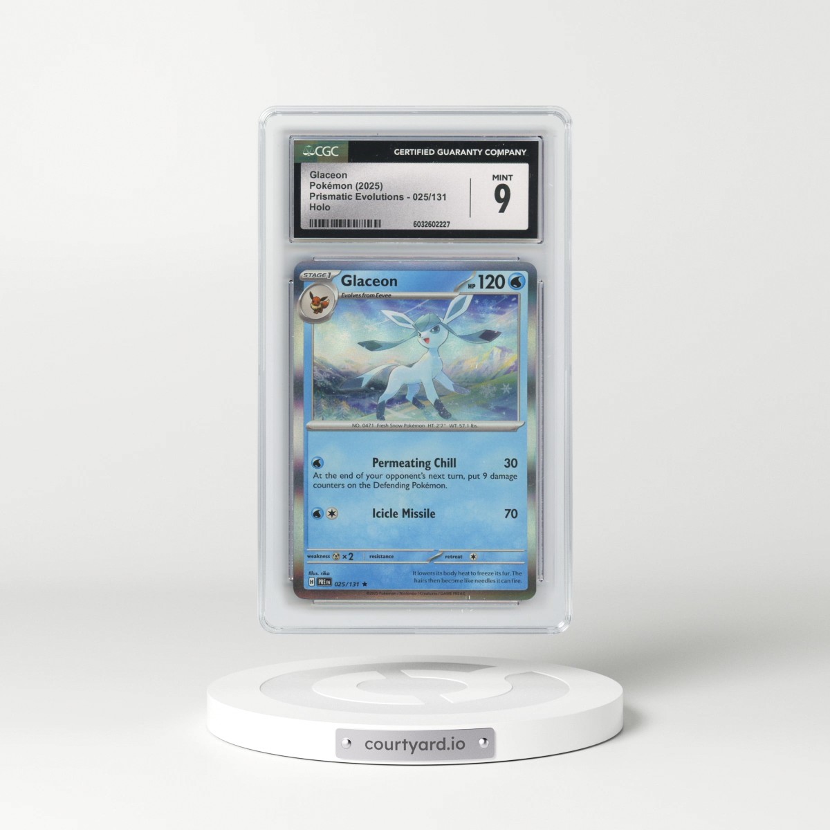 2025 Prismatic Evolutions - PRE EN #025/131 Glaceon - Holo (CGC 9 MINT)