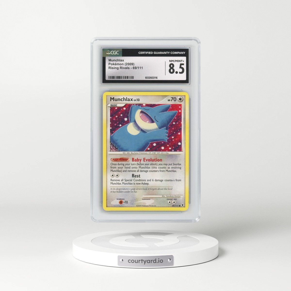 2009 Rising Rivals #69/111 Munchlax (CGC 8.5 NM-MT+)